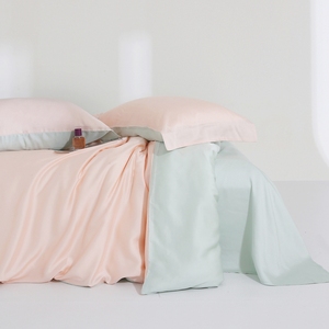 Ensemble de housse de <span class=keywords><strong>couette</strong></span> en coton 100% écologique, style moderne plié sur mesure, uni, teinture unie, 300 fils, respirant, durable, doux et confortable - Product Image 5