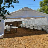 Tentes de réception imperméables en PVC blanc pour événements, chapiteaux, mariages, fêtes, pour 500 personnes
