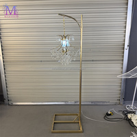 Candelabros Modernos de Cristal MILE, Portavelas de Metal Dorado, Decoración para Bodas, Iluminación para Pasillos, Accesorios para Escenarios