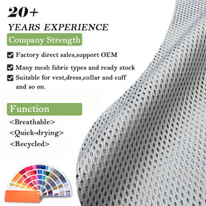 <span class=keywords><strong>Tissu</strong></span> tricoté en usine 100 % polyester extensible 90 GSM, maille légère pour vêtements de sport et doublure de chaussures - Product Image 5