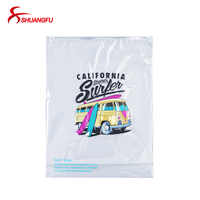 Sac en Plastique Refermable à Fermeture Éclair, Transparent Dépoli avec Impression Personnalisée, pour Emballage de Vêtements