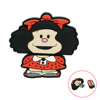Mafalda-memoria Usb de 128 GB, Pendrive divertido de 32GB, 64GB, 8 GB, 4GB, 16GB, 128 GB, 256GB
