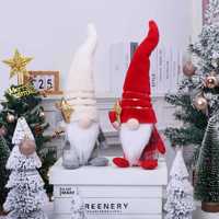 HY Nouvelle Décoration de Noël Nordique en Peluche Scintillante, Poupée Sans Visage, Jouet en Peluche, Figurine Étoile de la Forêt Renard Rudolph