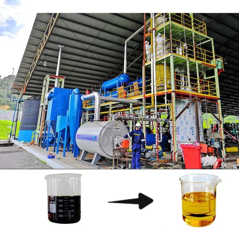 高度な技術による廃油の蒸留をディーゼル硫化プラントに実施