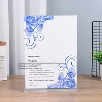 Support de présentation de table en acrylique transparent en forme de T, modèle 0214, personnalisation en gros à Wenzhou