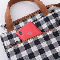 Sac fourre-tout imperméable à imprimé écossais, capacité moyenne, doublure TC, taille personnalisée, idéal pour les trajets quotidiens et comme sac à lunch