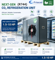 FRIOCOO R744 CO2 DC Inverter Condensatie-eenheid Koelinstallatie voor fruit, groenten en vershoudruimtes, vriescel, buitengebruik