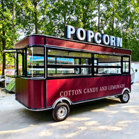 SANSHELL Remorque de camion-restaurant électrique personnalisée, cuisine mobile vintage, structure en aluminium, caractéristiques résistantes à la rouille pour pop-corn et glaces