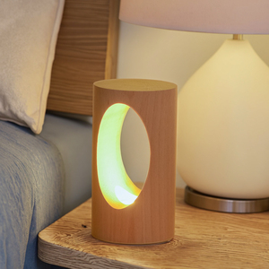 Modern Contemporary LED <b>Table</b> Lamp Adjustable Brightness for Bedroom Office Desk Home Decor <b>Study</b> Reading Wooden Battery - Product Image 3