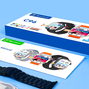 EDS <span class=keywords><strong>C96</strong></span> 2 Cinturini per Orologio 4+64G Scheda SIM Schermo Grande HD 2.2 Fotocamera Rotante Rotazione 190° Batteria 680mAh Supporta GPS - Product Image 3