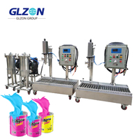 Machine de remplissage semi-automatique de bidons de peinture avec pompe et filtre pour applications de liquides visqueux