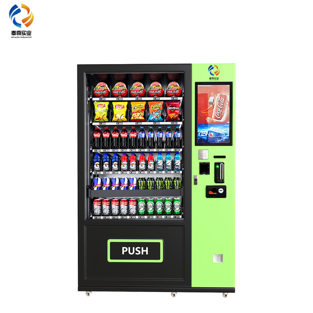 Best Value Smart 21.5 Touch Screen Drink and Snack Vending Machine With Cashless Payment Options and High Durability