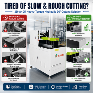 Máquina de Corte CNC de Aluminio de Precisión Hidráulica de Doble Cabezal UNDE con Carrera de 450 mm y Ángulo de 90 Grados para Ventanas y Puertas - Product Image 4