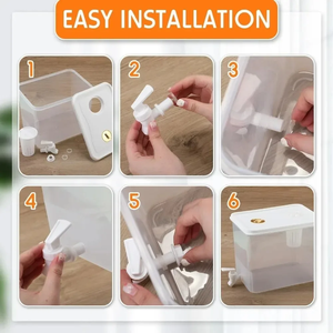 Bouteille d'eau de 5 L/10 L pour réfrigérateur, robinet, distributeur d'eau, anti-fuite, contenant à jus, réservoir d'eau en plastique scellé, camping, eau froide - Product Image 3