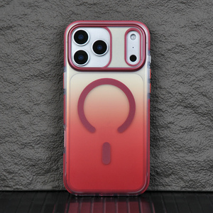 Nouvelle conception, nouvelle couleur <span class=keywords><strong>bordeaux</strong></span>, étui de téléphone magnétique anti-traces de doigts avec dégradé mat IMD pour iPhone 17 Pro Max - Product Image 5
