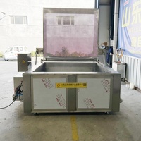 Marmite de cuisson à bascule hydraulique automatique en SUS304 avec panier de décharge pour la marinade et la transformation de la viande cuite