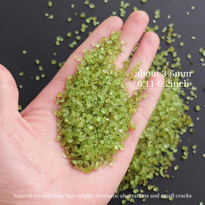 Groothandel Natuurlijke Kristal Groene Olivijn Grind Aquarium Bloempot Landschap Zand Kunst Groene Kleine Deeltjes Bulk Grind - Product Image 2