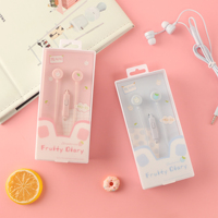 Mqiqi Petit écouteur à fil MQ-22 contrôlé avec microphone 3.5mm Mini casque intra-auriculaire lapin mignon pour filles