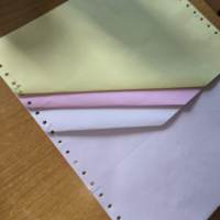 Papel Continuo Sin Carbón NCR Personalizado OEM, 241*11 Pulgadas, 2/3/4 Partes, Papel de Copia Multicolor, Impresora de Facturas para Computadora, Azul