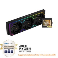 Refroidisseur d'eau pour processeur Mjolnir VISION 360 UB PRO ARGB NOIR avec roulement à fluide, dissipateur thermique en cuivre et aluminium, et affichage numérique