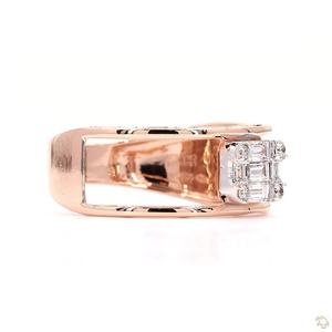 Magnifique bague en or sertie de diamants pour femme, style haut de gamme, cadeau de fiançailles ou de mariage, bijou classique et élégant - Product Image 3