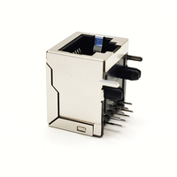 Conector Hembra RJ45 de Ángulo Recto de 5m, Conector Modular Blindado para Conexión de Red, Rectangular, ABS, PCB, IP20