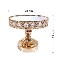 Table à gâteau à illusion flottante - Socle en acrylique et or de qualité muséale pour centres de table de mariage
