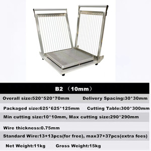 30*30cm thép không gỉ Lưỡi dây loại bướm sô cô la chuỗi máy đôi cánh tay cắt cho brownies - Product Image 5