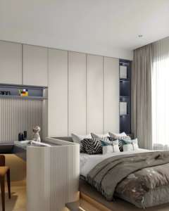 Meubles de chambre d'enfant modernes et contemporains, lit en bois massif sur mesure avec rangement pour appartement, villa et hôtel - Product Image 3
