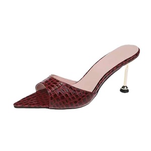 Zapatillas de Punta Puntiaguda para Primavera y <span class=keywords><strong>Verano</strong></span>, Tacones de Metal a la Moda para Mujer, Tendencia 2021 - Product Image 5