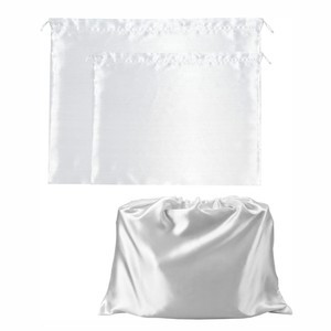 Blanco 50*40 cm Satén Bolsa con cordón Cubierta de zapatos de moda para bolsos y botas Protector de polvo de seda Bolsa de almacenamiento para viajes - Product Image 6