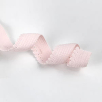 Vente en gros d'usine, dentelle élastique en nylon colorée, bord dentelé, 12 mm, dentelle tricotée, bande élastique