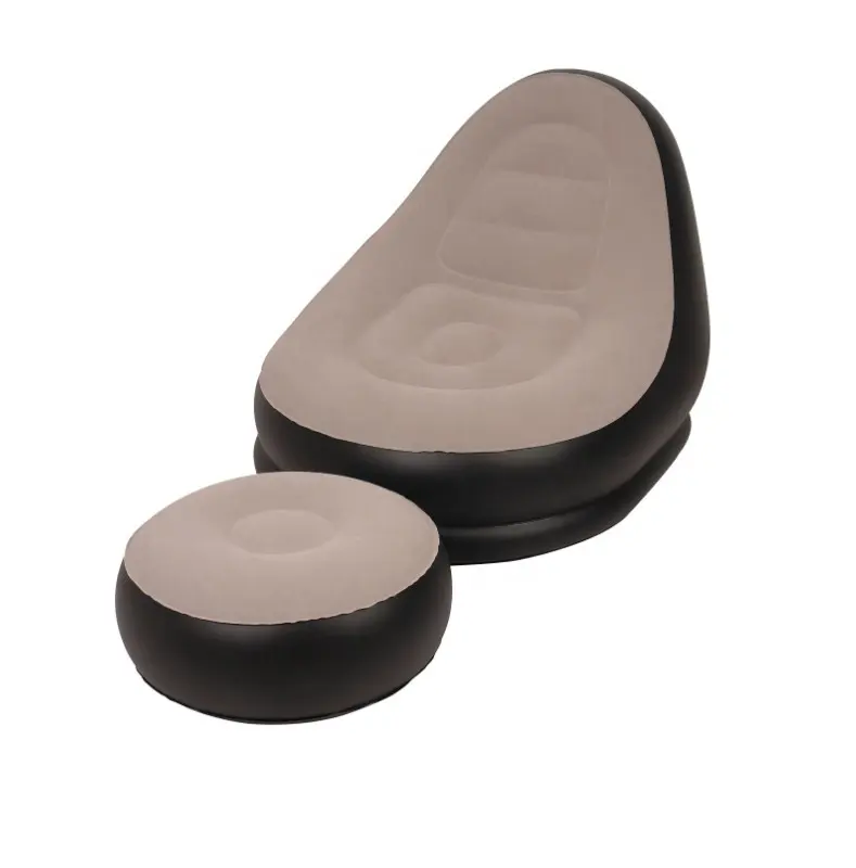 Canapé-lit gonflable avec repose-pieds, pouf en PVC, canapé de loisirs, pouf paresseux, offre spéciale