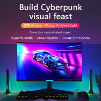 Vente flash - Cadeau de Noël - Lampe d'ambiance LED à rythme musical avec capteur sonore 3D RGB pour configuration de jeu, chambre à coucher, bar, décoration de fête