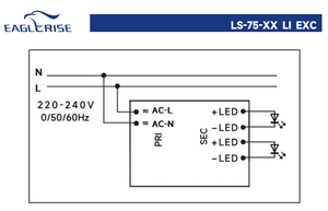 EAGLERISE LS-75-24 LI EXC 75W 24V <b>12V</b> AC-DC <b>LED</b> Driver Constant Voltage Power Supply for Flood <b>Light</b> & <b>LED</b> <b>Strip</b> Lighting - Product Image 5