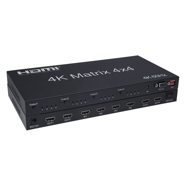 4k 60hz 4 Inputs 4 Outputs Hdmi Video Switcher Matrix 4K 60Hz 4X4 Hdmi Matrix
