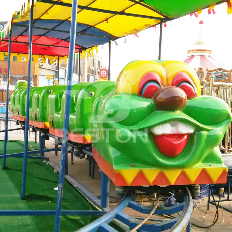 16 человек roller coaster/зеленый блоковый трек откатные ездить/Детская езда на roller coaster