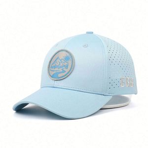 Gorra de Béisbol Personalizada de 6 Paneles, 100% Poliéster, de Alta Calidad, Estructurada, con Parche Tejido, Resistente al Agua, con Orificios Perforados con Corte Láser - Product Image 1