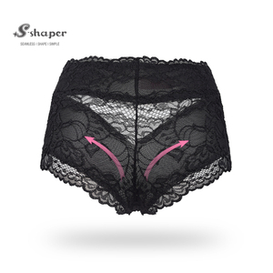 Bragas japonesas para mujer, pantalones cortos de corrección pélvica aprobados QC con soporte de postura de encaje, Control de barriga y glúteos acolchados - Product Image 3