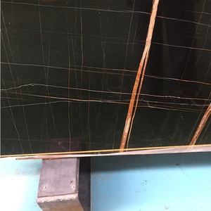 <span class=keywords><strong>Saint</strong></span> <span class=keywords><strong>Laurent</strong></span> Noir Or Dalles et Carreaux <span class=keywords><strong>De</strong></span> Marbre, Bon Prix Sahara Noir Marbre Or Veines - Product Image 2