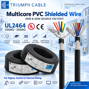 24 paires de câbles de commande industriels hybrides 2 conducteurs 24 AWG avec gaine TPE, câble de signal flexible TPE pour équipement industriel - Product Image 2