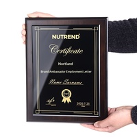 Plaque de certification d'autorisation haut de gamme, élégante, sur base en bois sur mesure, avec gravure dorée et UV, pour récompense ou médaille
