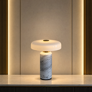कॉर्नलेस संगमरमर के नेतृत्व वाले टेबल लैंप टच dimmable रिचार्जेबल लक्जरी डेस्क लाइट बिस्तर के लिए - Product Image 5