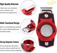 Porte-craie magnétique portable en alliage d'aluminium Rayspeed avec clip fixe pour accessoires de billard et de snooker