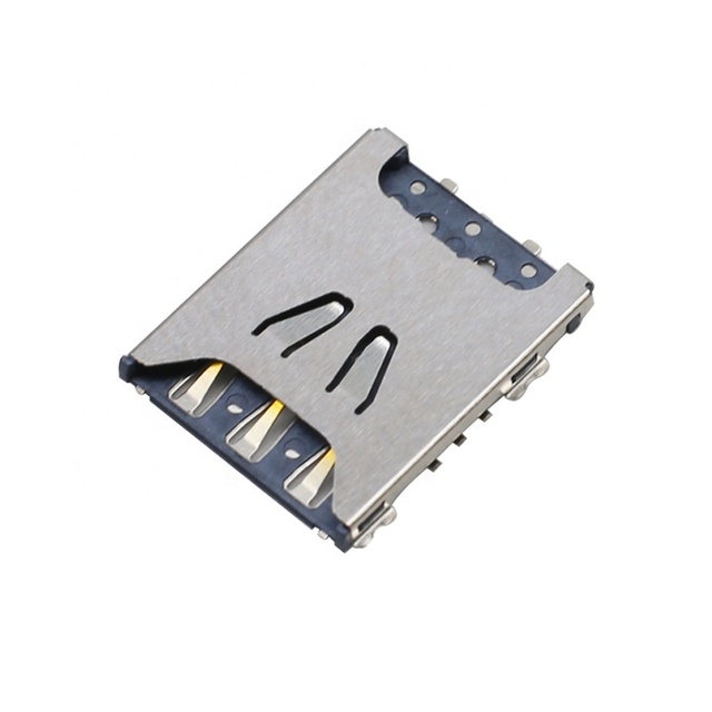 Ultra-Thin Nano SIM Card Socket H1.13, 6P Push-Pull Type, Molex Compatible, for Mobile & IoT Devices