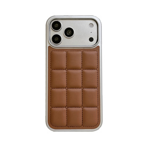 Funda de Teléfono Móvil de Moda en Cuero PU Anti-Caídas, con Parachoques de TPU y PC, Cubierta Acrílica para <span class=keywords><strong>iPhone</strong></span> 18 Pro Max 17 16 15 14 <span class=keywords><strong>13</strong></span> - Product Image 6