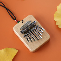 Mini 8 Key Kalimba Thumb Piano Gifts for Beginners Music Lovers Players Cute Instrument Pendant Keychain Accessories
