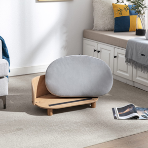 견고한 원목 프레임과 벨벳 쿠션을 갖춘 모던 럭셔리 하이백 반려동물 소파 베드 - 강아지 및 고양이용 - Product Image 2