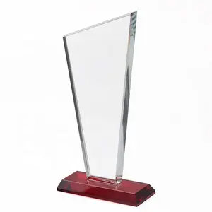 Vente en gros, prix bon marché, trophée en verre vierge, Jade personnalisé, cristal clair, Plaques de récompense pour la gravure