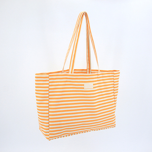 GRS GOTS Sac fourre-tout en toile de coton classique recyclé OEKO-TEX Sac fourre-tout à rayures Slouchy - Product Image 6